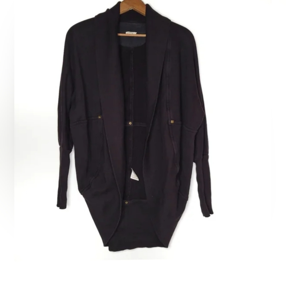 Aritzia Wilfred Diderot Cocoon Black Cardigan